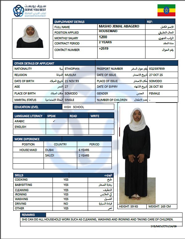 MASHO JEMAL ABAGARO