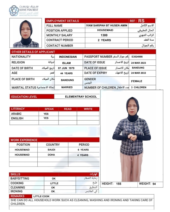 IYAM SARIPAH BT HUSEN AMIN