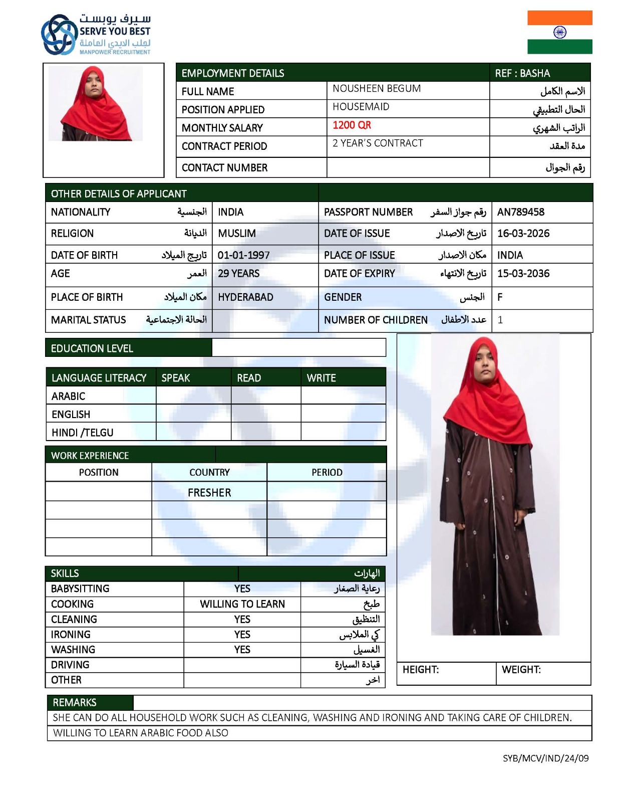 NOUSHEEN BEGUM 