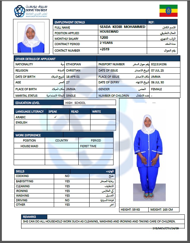 SEADA KEDIR MOHAMMED 