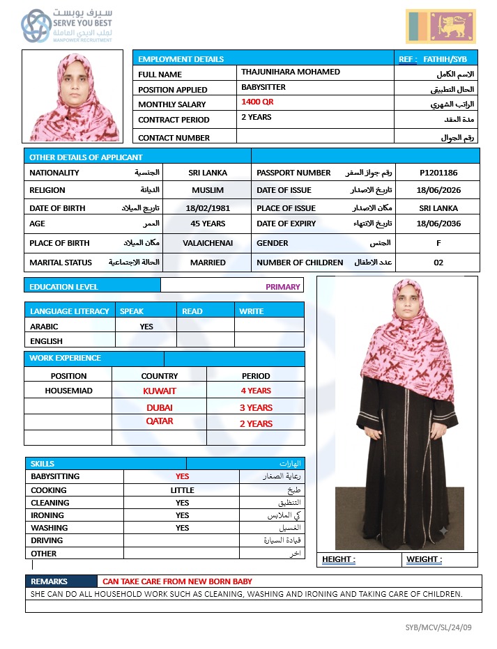 THAJUNIHARA MOHAMED 