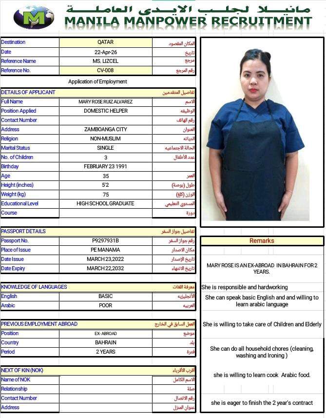 MARY ROSE ALVAREZ