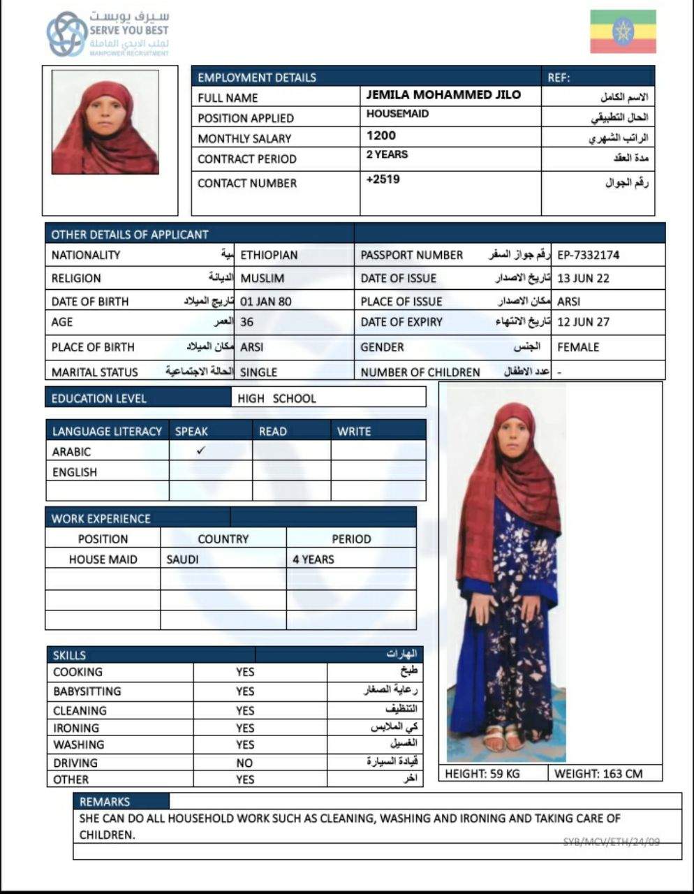JEMILA  MOHAMMED JILO