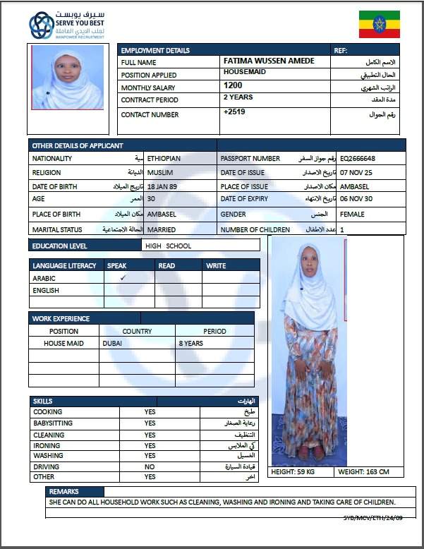FATIMA WUSSEN  AMEDE