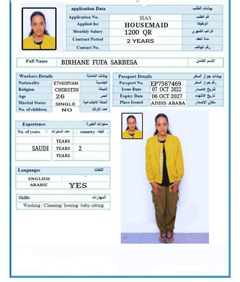 BIRHANE  FUFA   SARBESA
