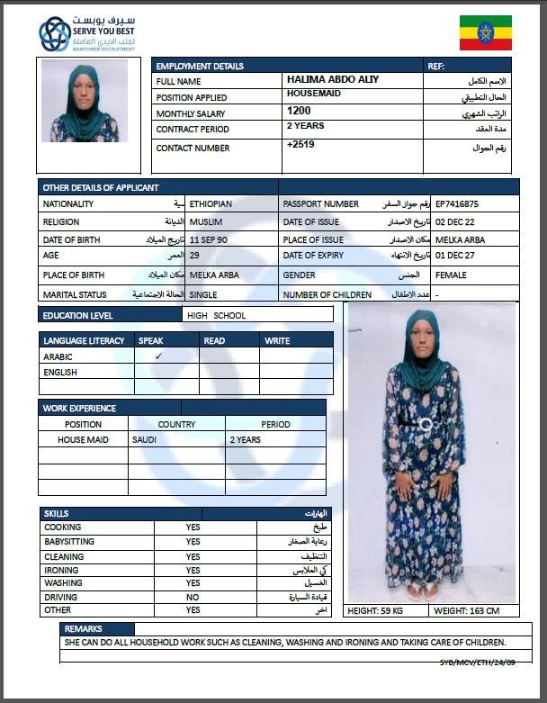 HALIMA ABDO ALIY