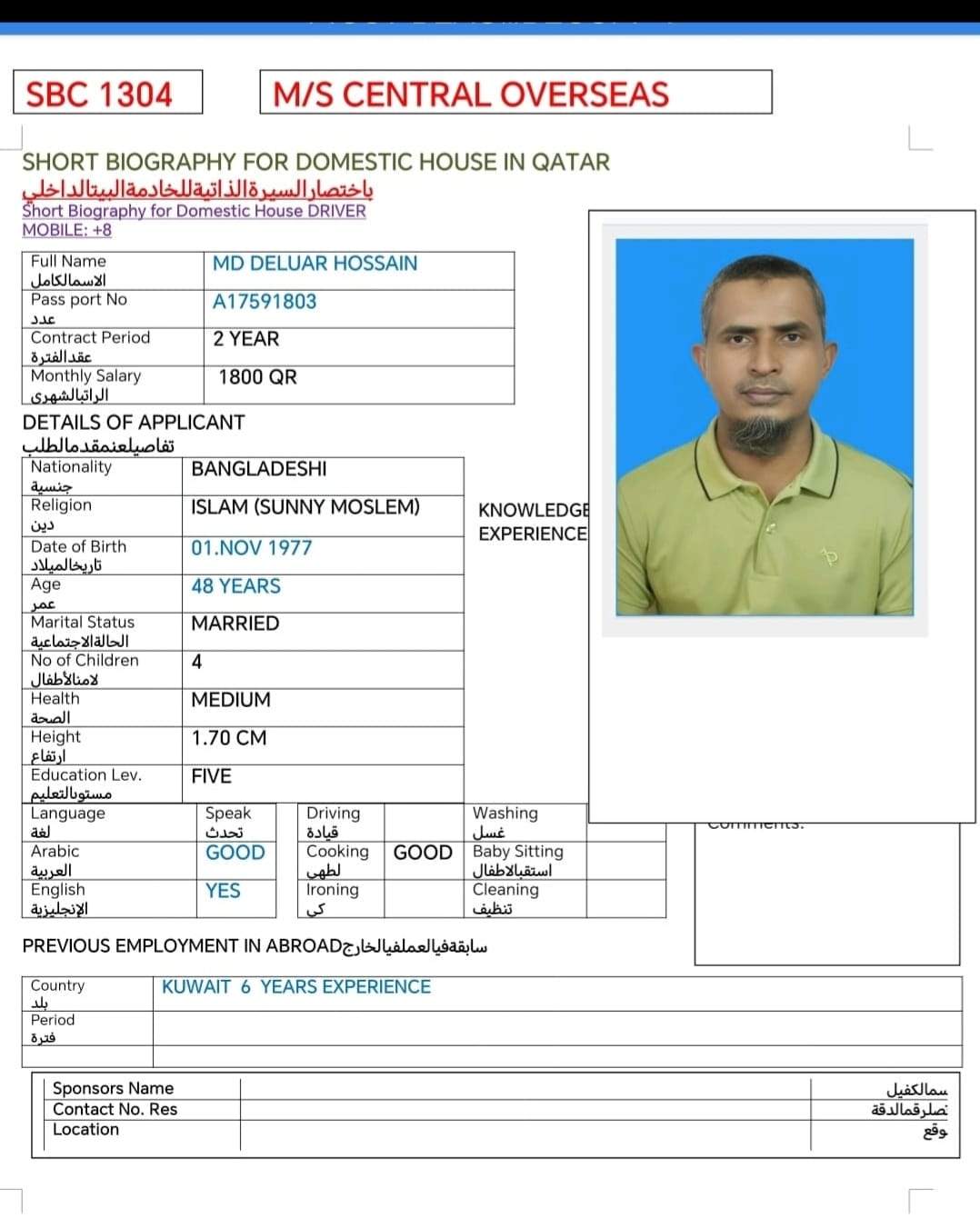 MD DELUAR HOSSAIN