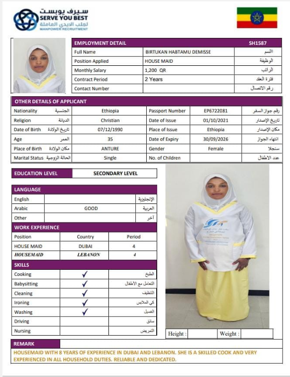 BIRTUKAN HABTAMU