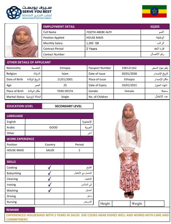 FOZIYA ABABE