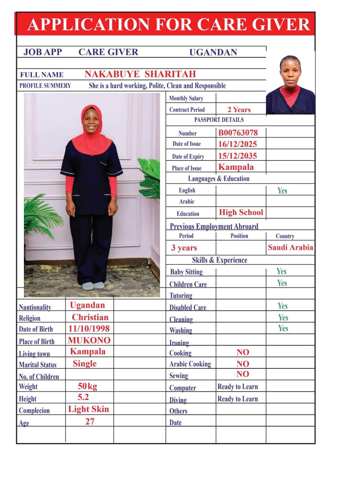 NAKABUYE SHARITAH
