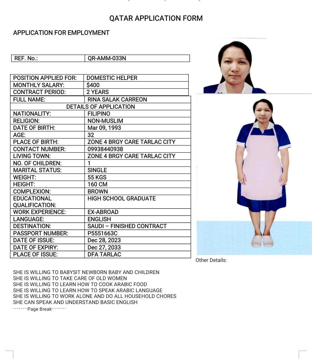 RINA SALAK CARREON